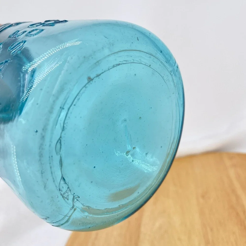 Ball Blue Aqua Mason Quart Jar with Zinc Lid Perfect Mason Vintage USA Blue